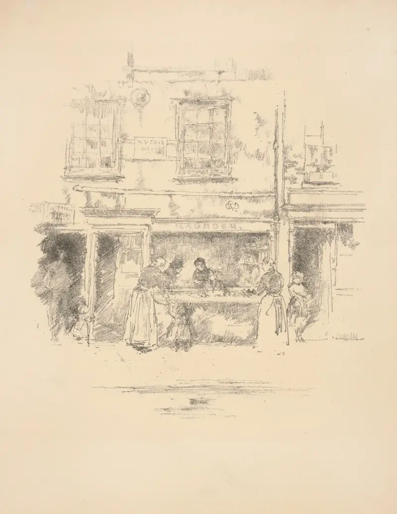 Maunders fiskaffär, Chelsea av James Abbott McNeill Whistler
