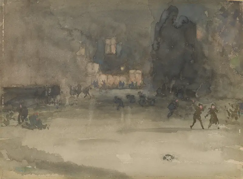 Nokturn: Amsterdam i vinter av James Abbott McNeill Whistler