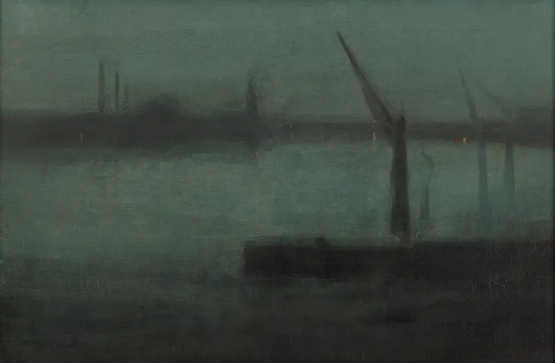 Nokturn: Błękit i srebro – Battersea Reach, James Abbott McNeill Whistler