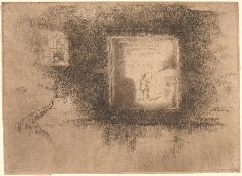Nokturn; Smältugn, 1879 av James Abbott McNeill Whistler