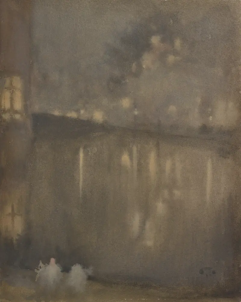Nokturn: Grått och guld – Kanal, Holland av James Abbott McNeill Whistler