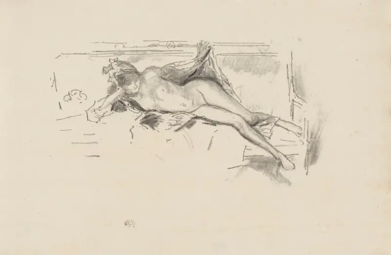 Leżąca modelka akt, James Abbott McNeill Whistler