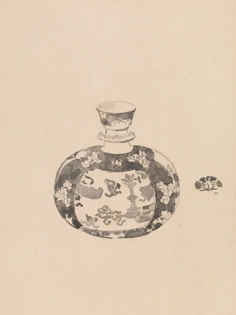 Jajowaty słoik na imbir z dzwonkowatą pokrywką, 1878 – Nr. 1, James Abbott McNeill Whistler