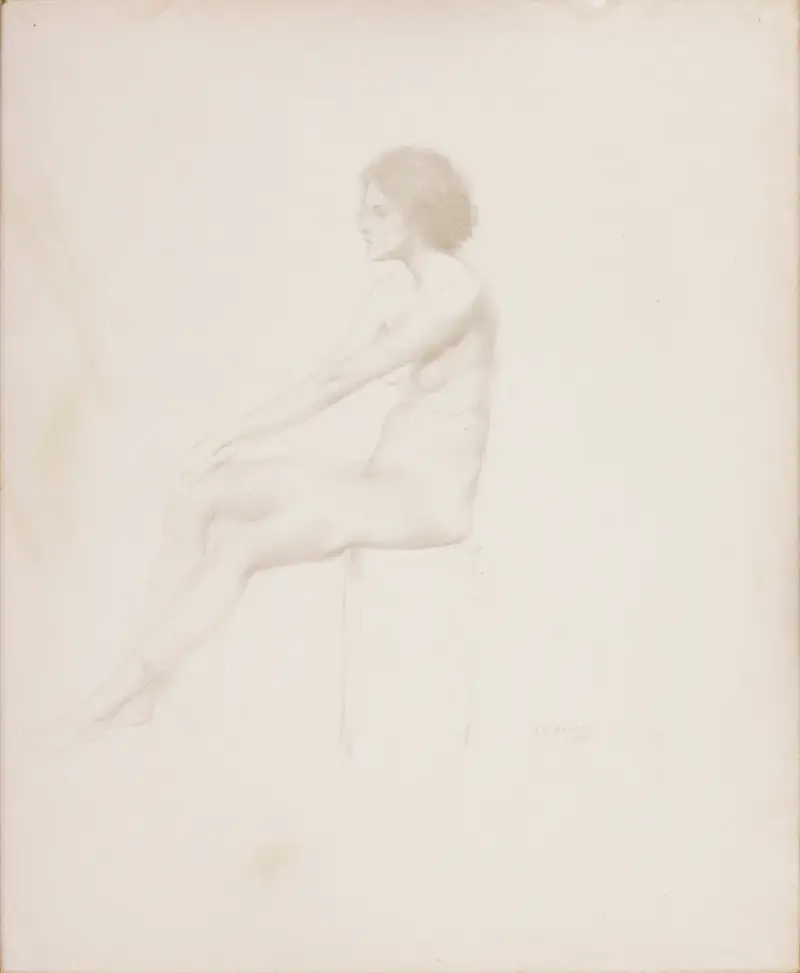 Studie av en nakenmodell av James Abbott McNeill Whistler