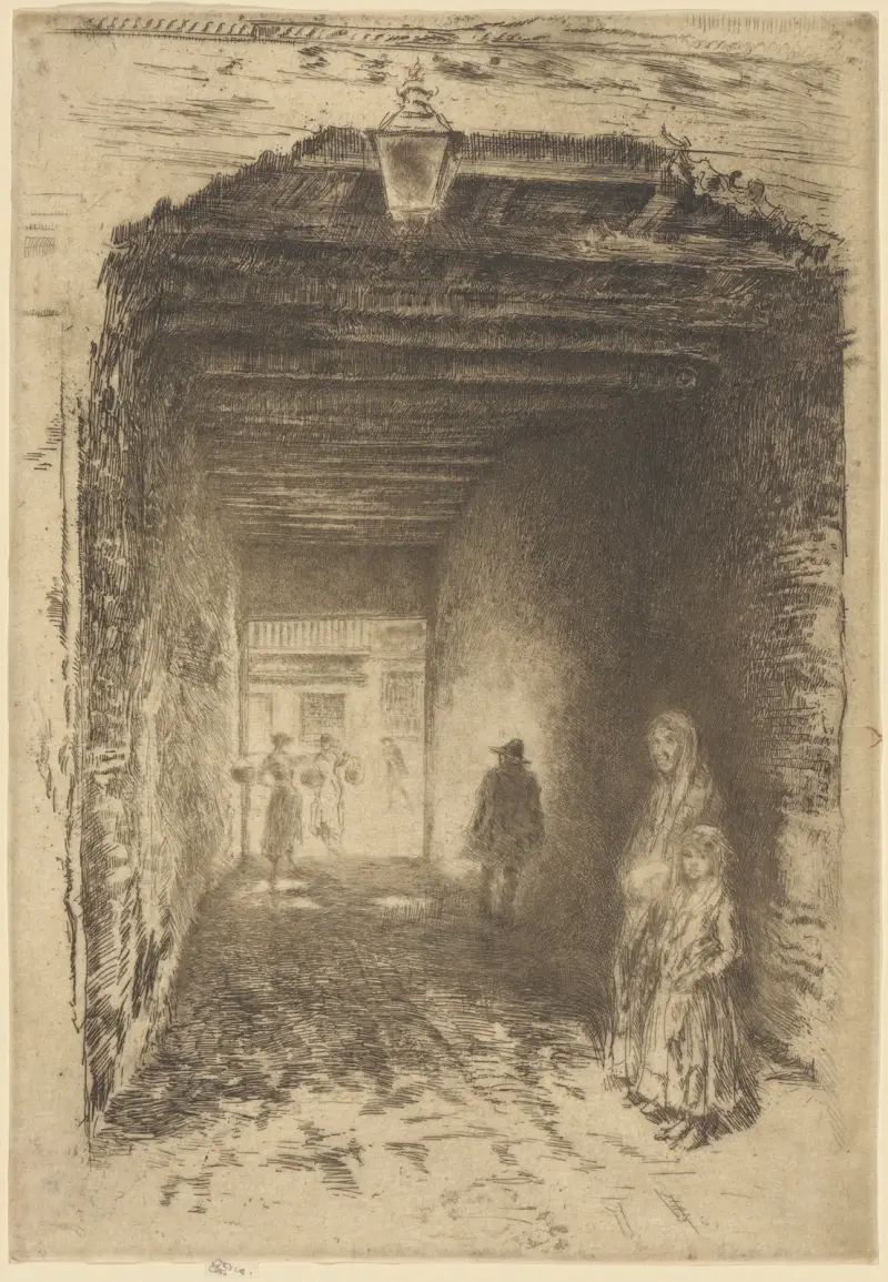 The Beggars, 1880 av James Abbott McNeill Whistler