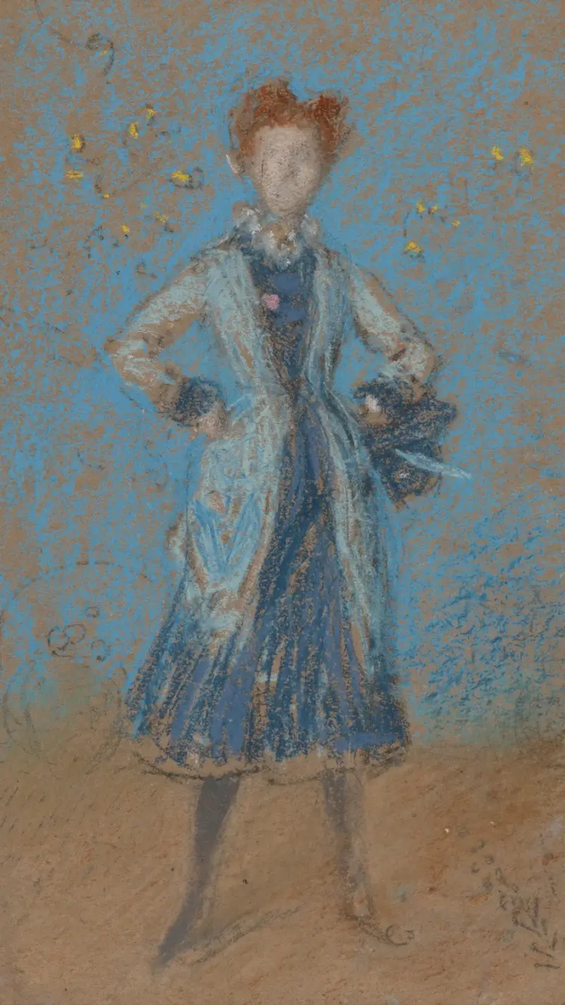Den blå flickan, 1873 av James Abbott McNeill Whistler