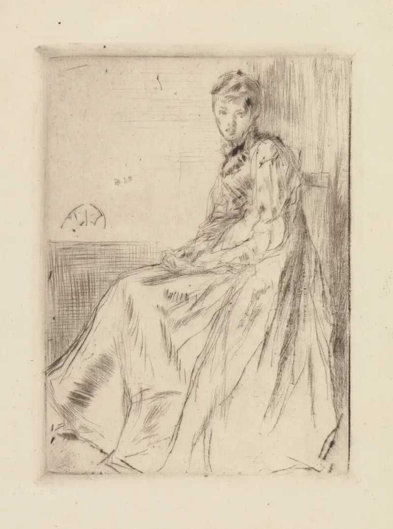 The Letter (Maud, seated) av James Abbott McNeill Whistler