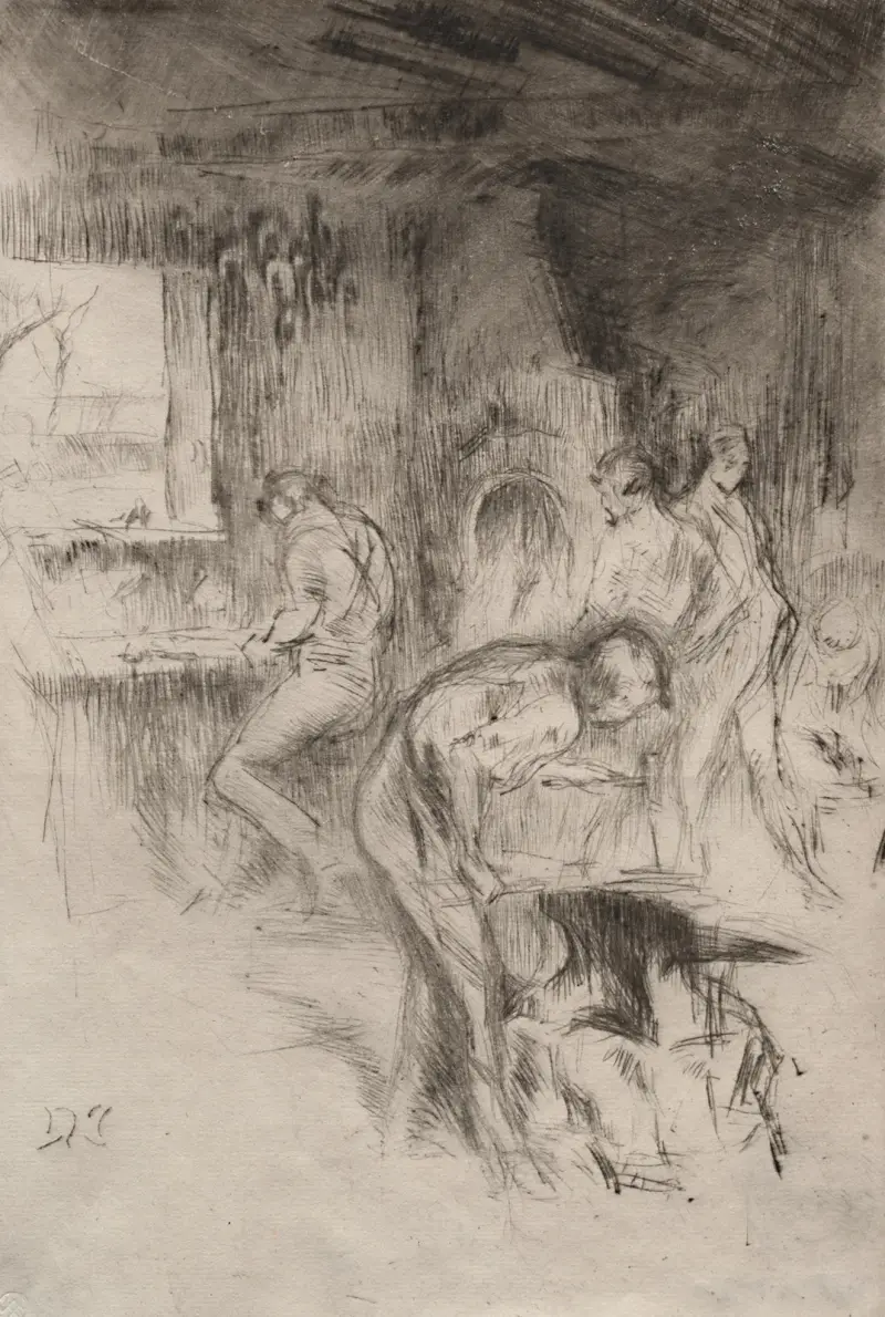 The Little Forge av James Abbott McNeill Whistler