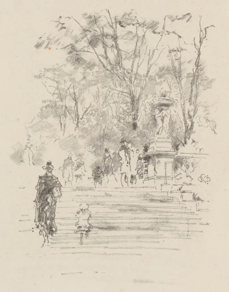 Die Treppe, Jardin du Luxembourg, Paris von James Abbott McNeill Whistler