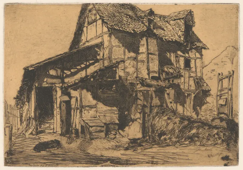 Det osäkra hyreshuset, 1858 – nr 2 av James Abbott McNeill Whistler
