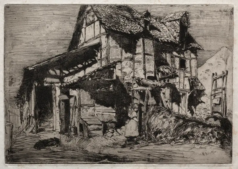 Det osäkra hyreshuset, 1858 – nr 1 av James Abbott McNeill Whistler