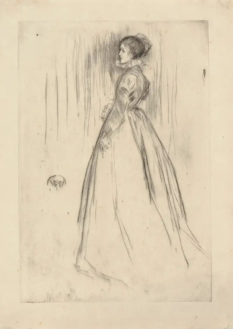 Sammetsklänningen (Mrs. Leyland) av James Abbott McNeill Whistler