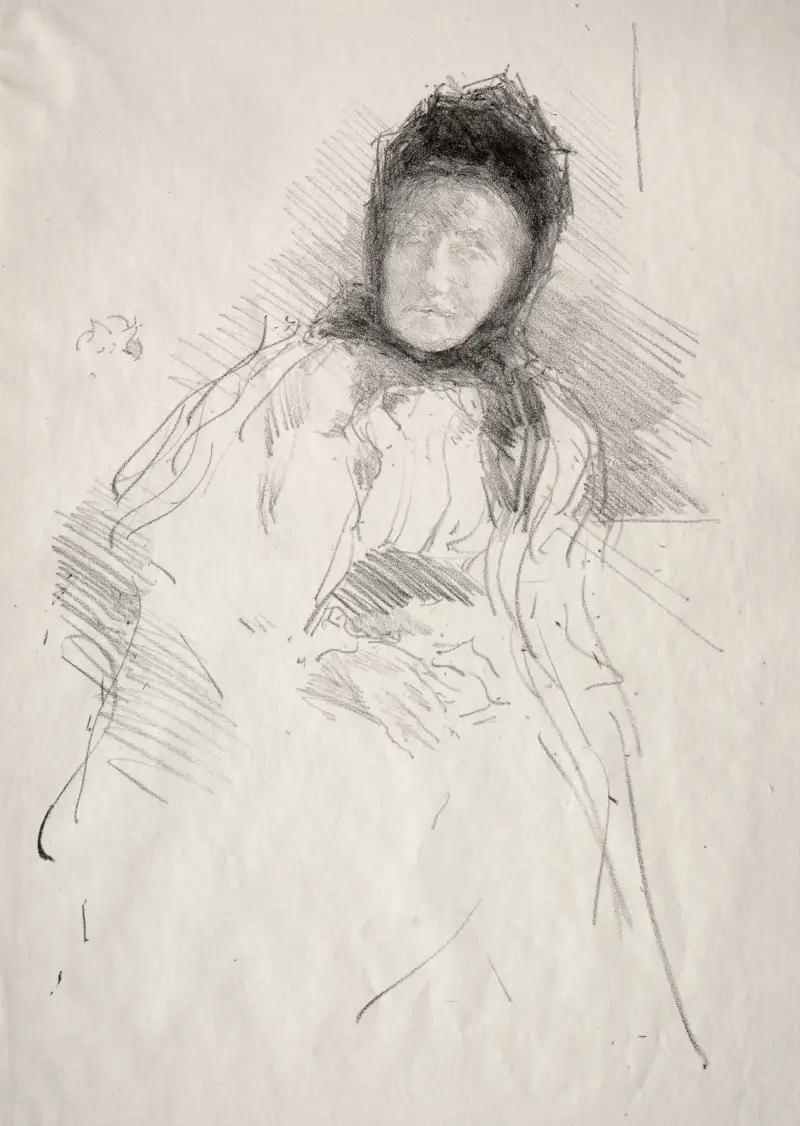 Oavslutad skiss av Lady Haden av James Abbott McNeill Whistler