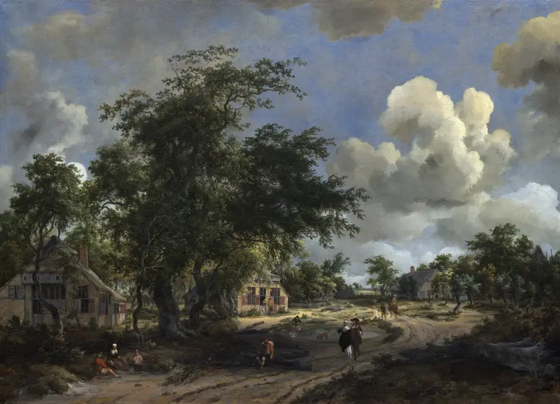 Blick auf eine Landstraße von Meindert Hobbema