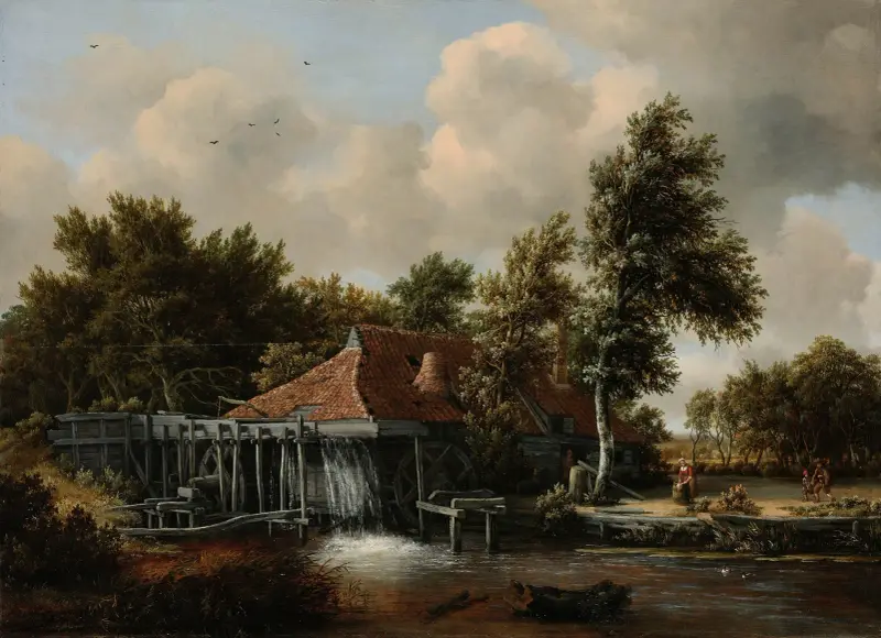 Vodní mlýn, 1664 – Nr. 2, Meindert Hobbema