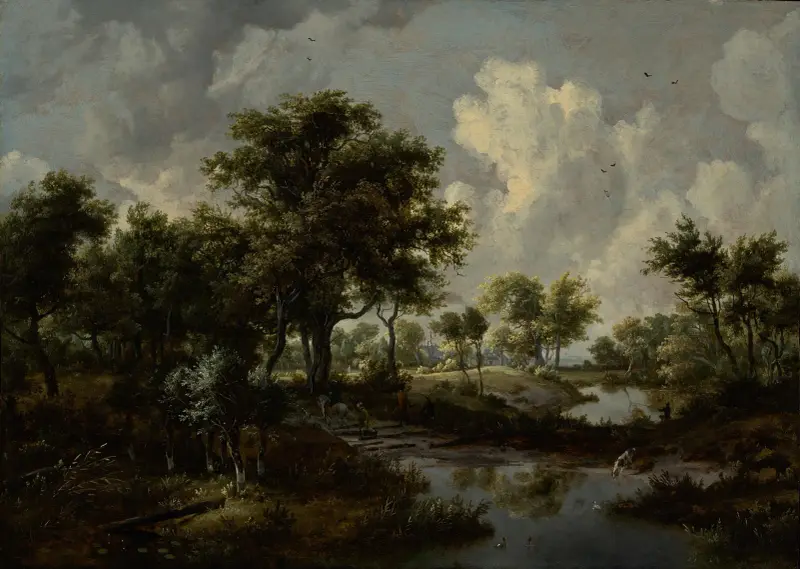 Waldlandschaft, 1667 von Meindert Hobbema