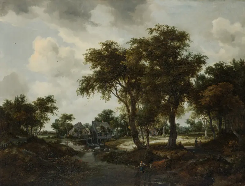 Wodny młyn (krajobraz Trevor), Meindert Hobbema