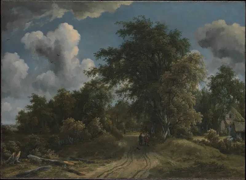 Waldweg von Meindert Hobbema