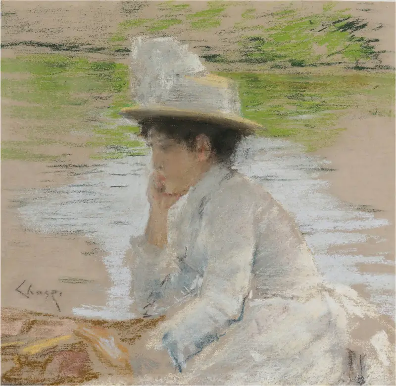 Untitled (Portrait of Mrs. Chase) av William Merritt Chase