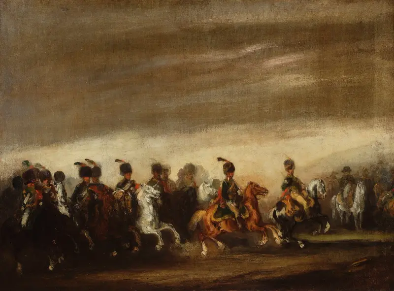 Militärparade vor Napoleon von Piotr Michałowski