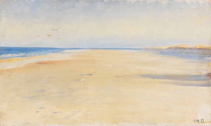 The beach at Skagen av Michael Ancher