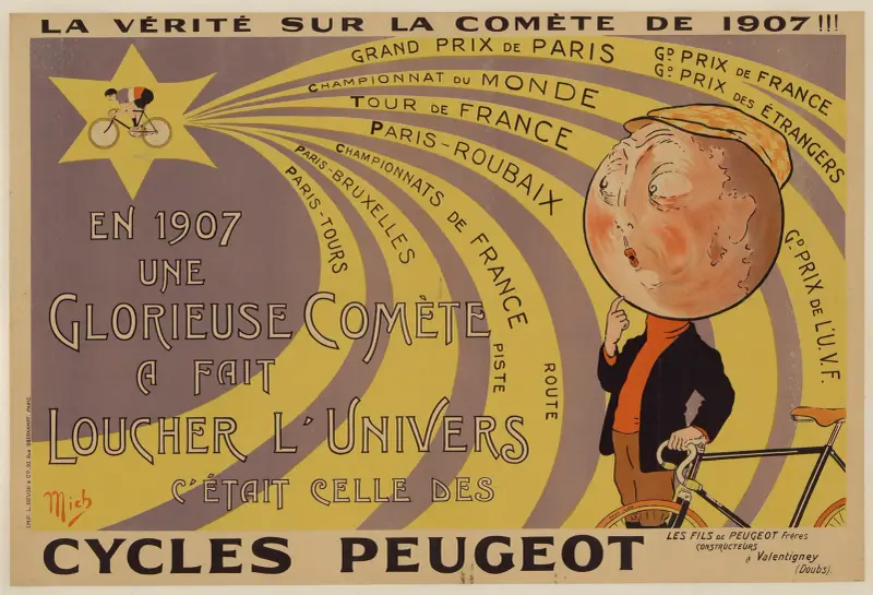 Sanningen om kometen 1907 – Peugeot-cyklar av Mich (Michel Liebeaux)