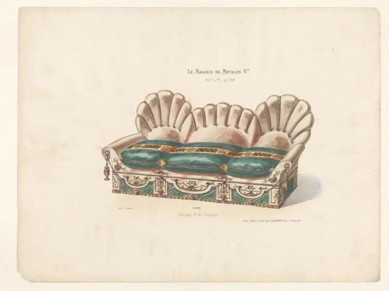 Canapé F. de Lesseps von Victor Léon Michel Quétin