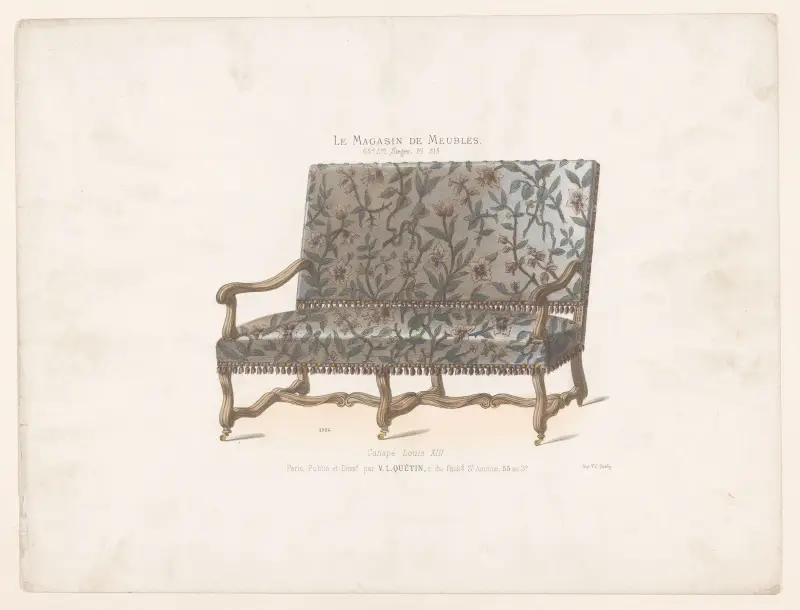 Ludwig-XIII.-Sofa von Victor Léon Michel Quétin