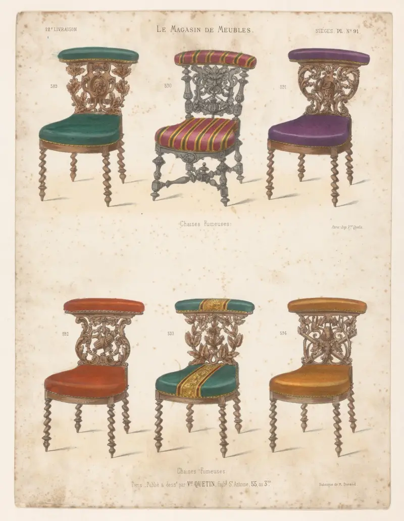 Chaises Fumeuses av Victor Léon Michel Quétin