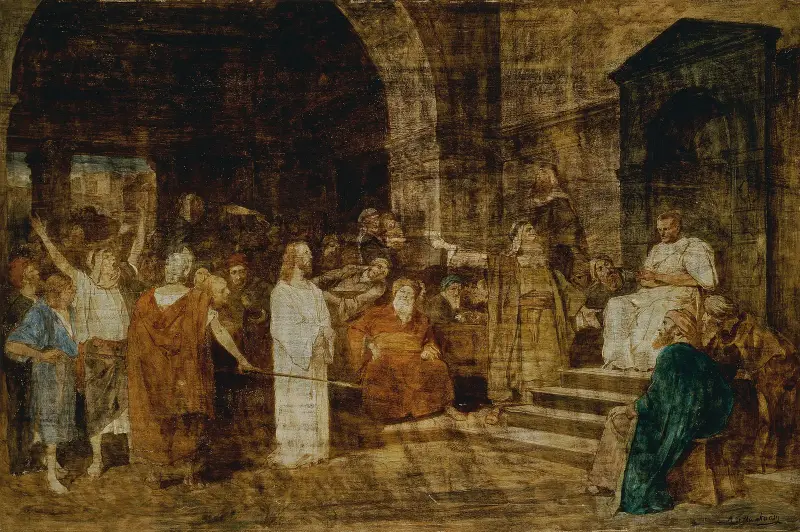Christus vor Pilatus av Mihály Munkácsy