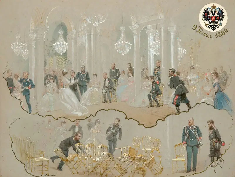 Alexander III på Vinterpalatsets bal av Mihály Zichy