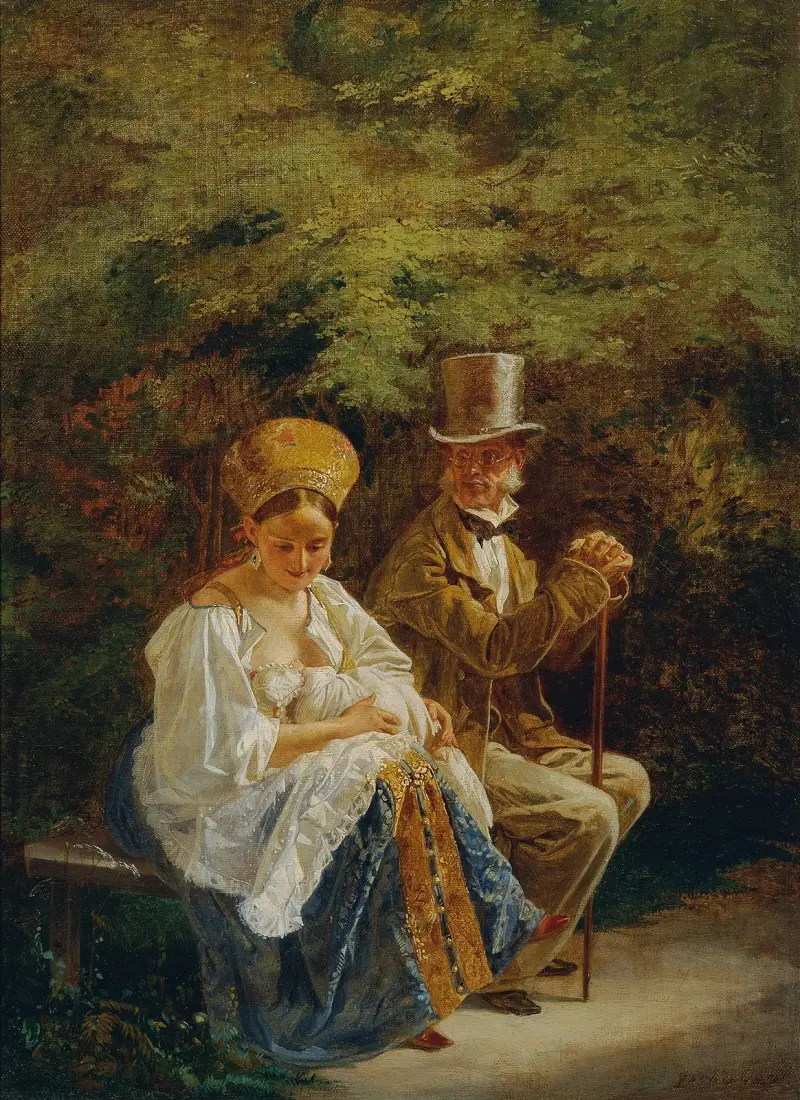 Den gamle ungkarlen av Mihály Zichy