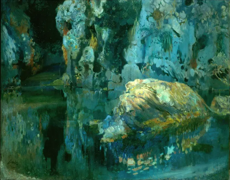 Der Felsen im Teich von Joaquin Mir Trinxet