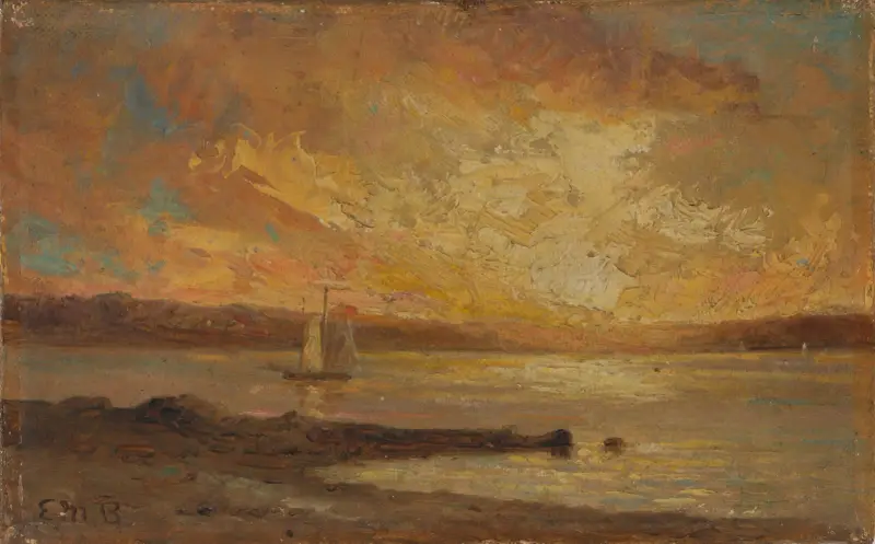 Loď na moři, Edward Mitchell Bannister