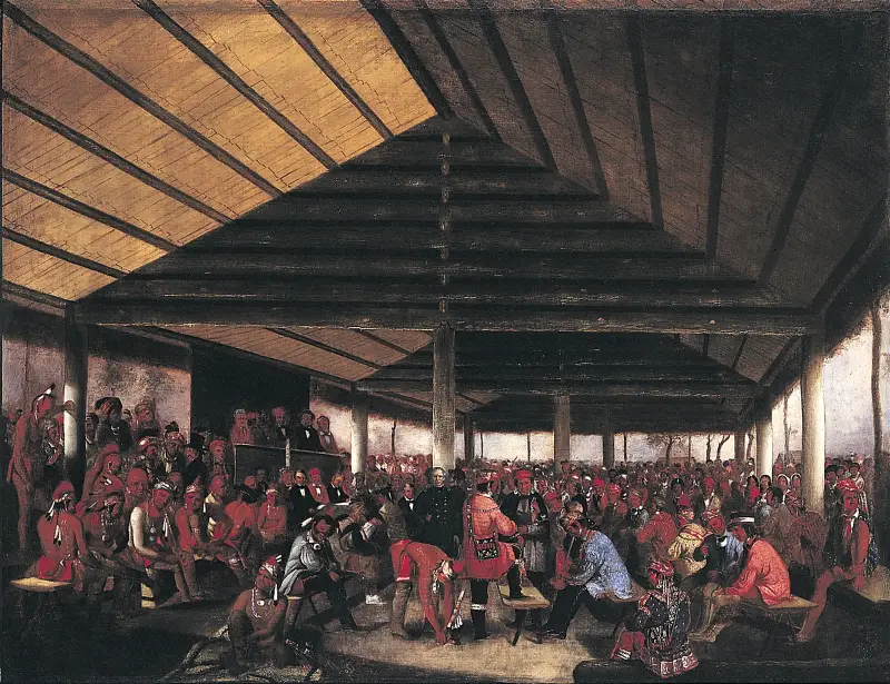 International Indian Council (Abgehalten in Tallequah, Indianerterritorium, 1843) von John Mix Stanley