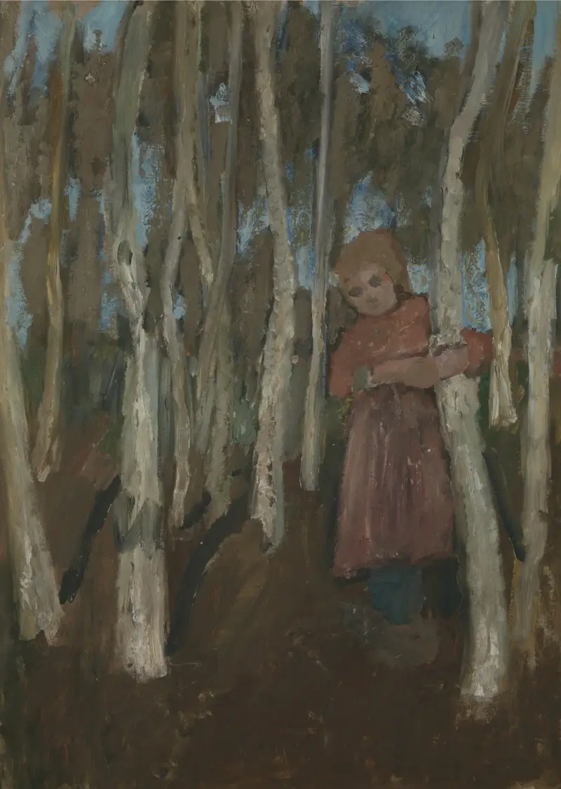 Mädchen im Birkenwald von Paula Modersohn-Becker