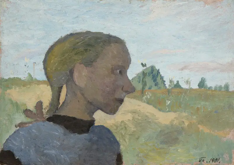 Porträtt av en flicka av Paula Modersohn-Becker