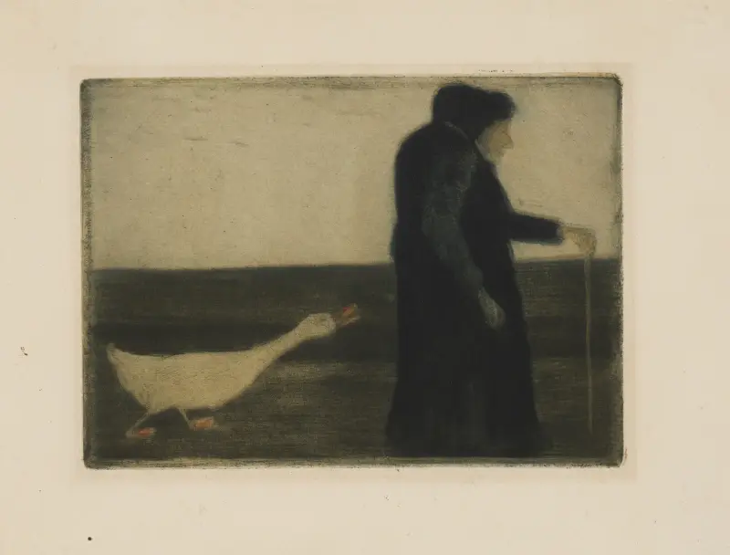 Die Frau mit der Gans von Paula Modersohn-Becker