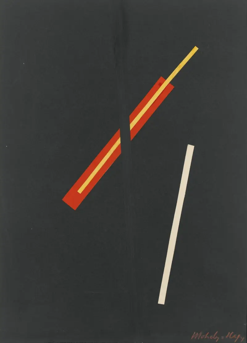 Collage with three elements av László Moholy-Nagy
