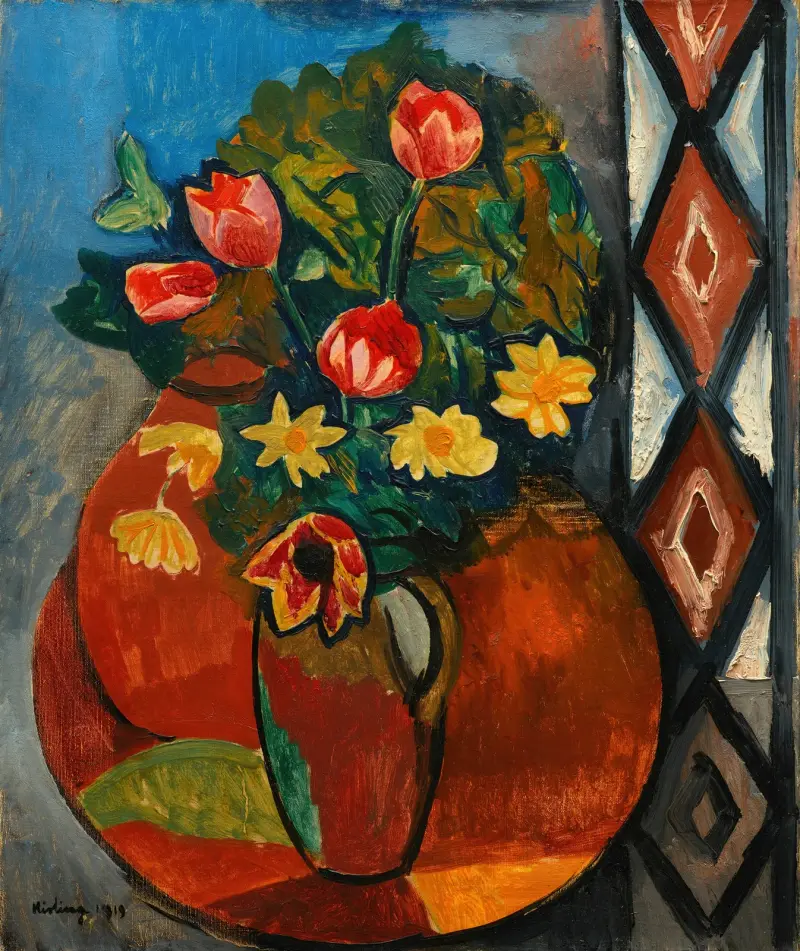Tulipes et narcisses av Moïse Kisling