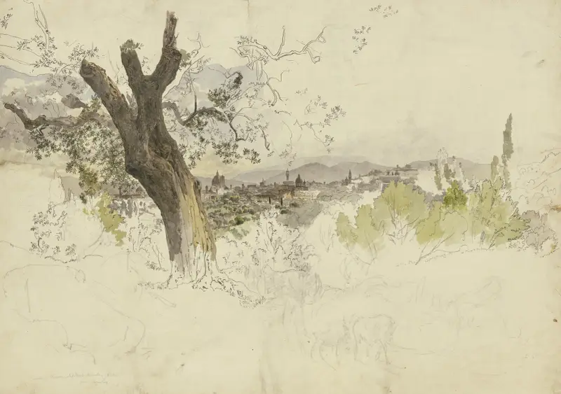 Ansicht von Florenz vom Monte Oliveto von Johann Nepomuk Rauch