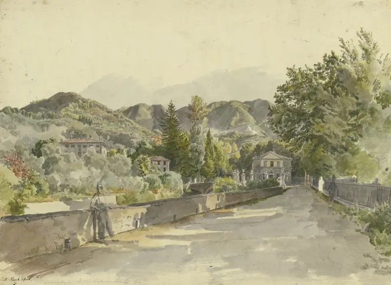 Eingang zur Villa des Markgrafen Luchesimi in Marglia Colla von Johann Nepomuk Rauch