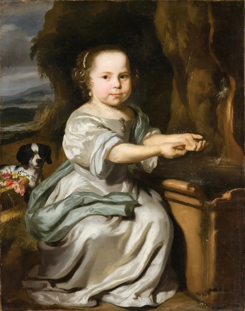 Porträtt av en flicka, 1664 av Nicolaes Maes