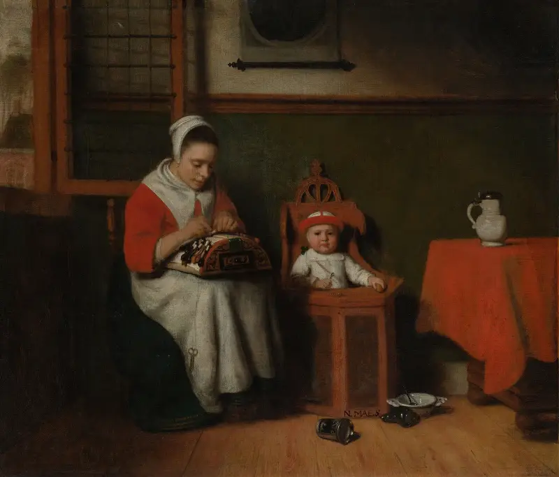 The Lacemaker av Nicolaes Maes