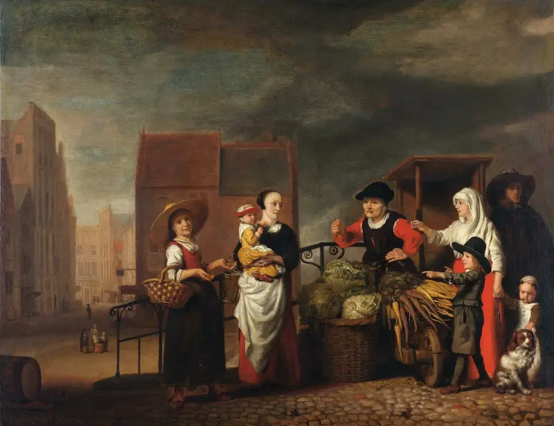 Vegetable Market av Nicolaes Maes