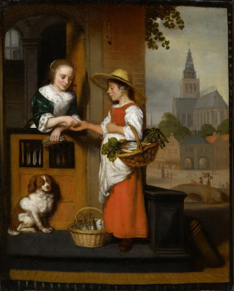 Vegetable Seller av Nicolaes Maes