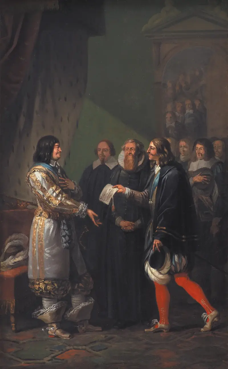 Absolut monarki tilldelas Fredrik III 1660 av Nicolai Abildgaard