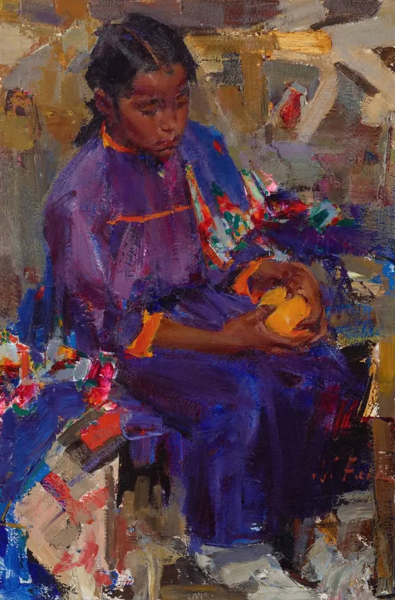 Cesarita i violett av Nicolai Fechin
