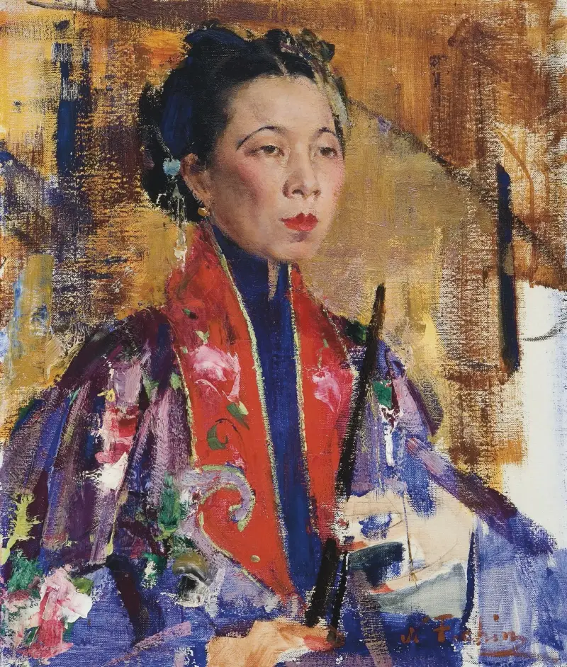 Porträtt av en dam av Nicolai Fechin