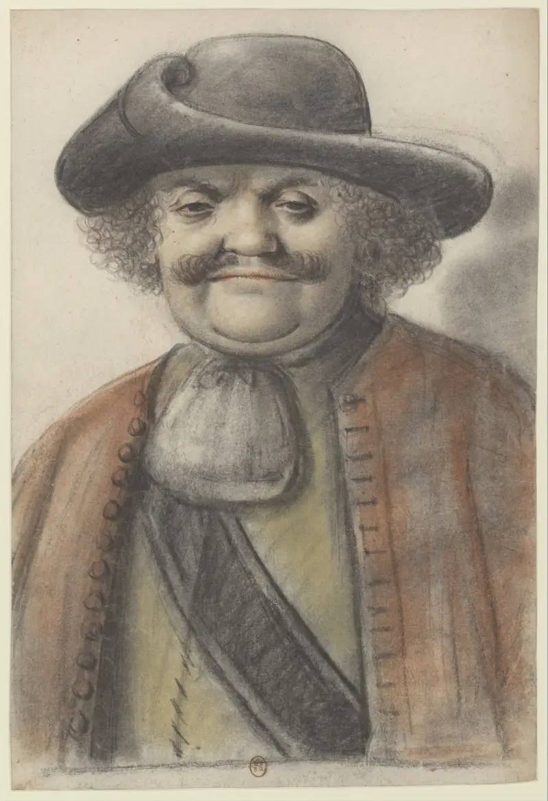 Mann mit weichem Filzhut, fast von vorn von Nicolas Lagneau